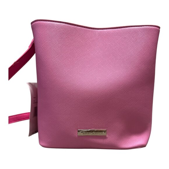 Betsey Johnson Pink Xomaya Bucket Crossbody Magnet Close Purse Bag **NWT** - Picture 4 of 16